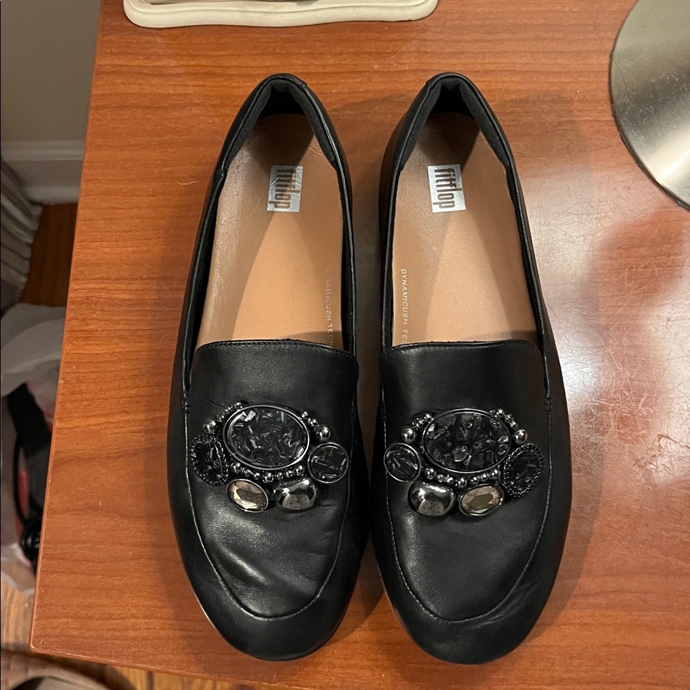 Fitflop Black Embellished Flats